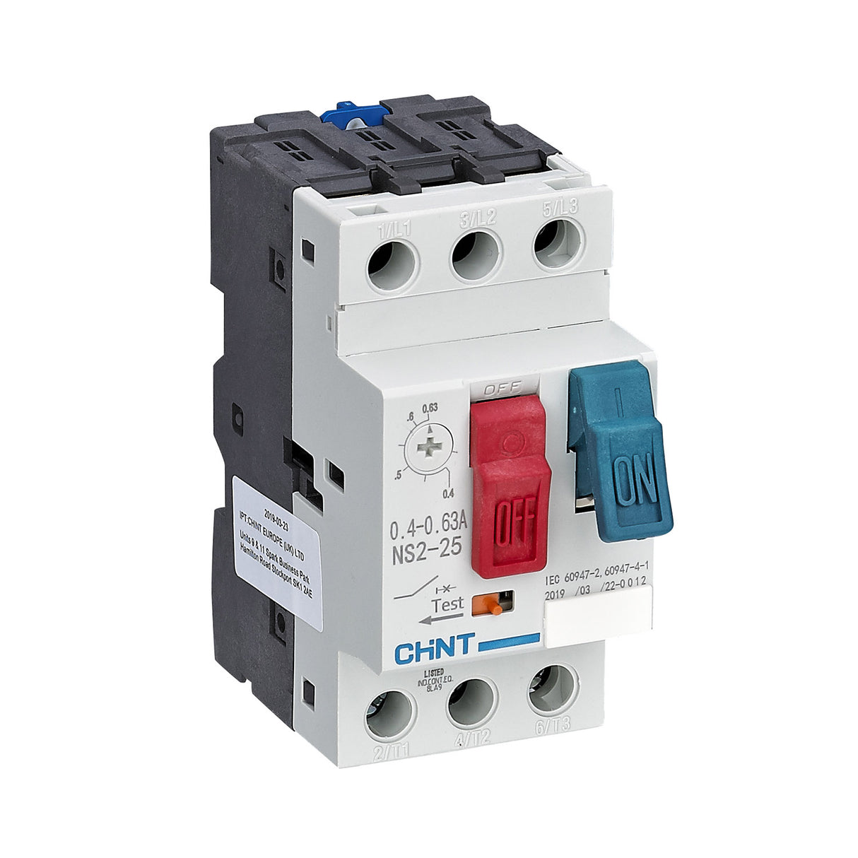 Motorschutzschalter Serie NS2-25 mit Kipphebel 3P 1,6÷2,5A 100kA - CHINTsupplies