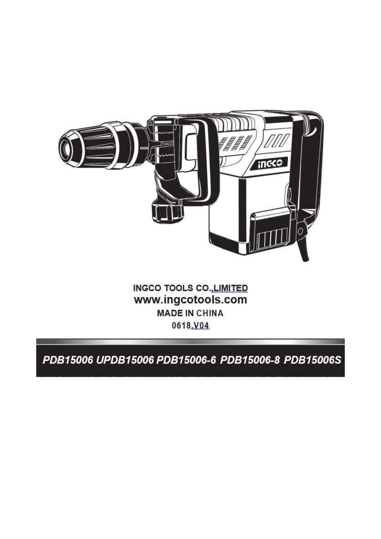 Martello demolitore SDS-MAX 1500W in valigetta + 2 scalpelli - PDB15006 INGCO