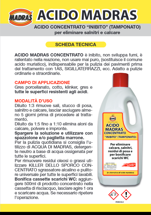 Acido Madras tamponato concentrato 2LT