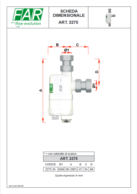 Defangatore ultracompatto per impianti termici FAR