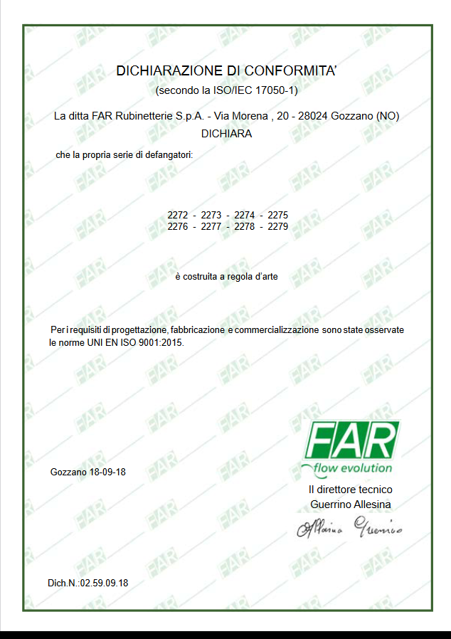 Defangatore ultracompatto per impianti termici FAR