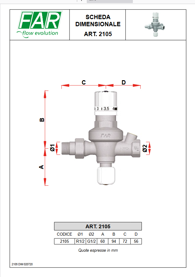 Automatic filling unit complete with FAR numbered knob
