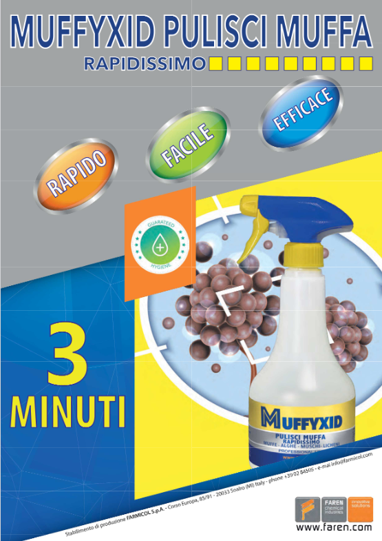 Sanitizing and remediating mold cleaning treatment spray 500 ML MUFFYXID FAREN