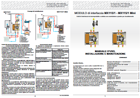 Superkompaktes Heizkessel-/Wärmeprodukt-Schnittstellenmodul 25/30 kW komplett mit Abdeckkasten - MX115/ 1 MINI - 115011