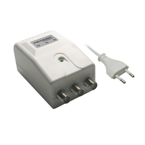 Power supply for Antenna Amplifiers 200 mA 1 input - 2 METRONIC outputs