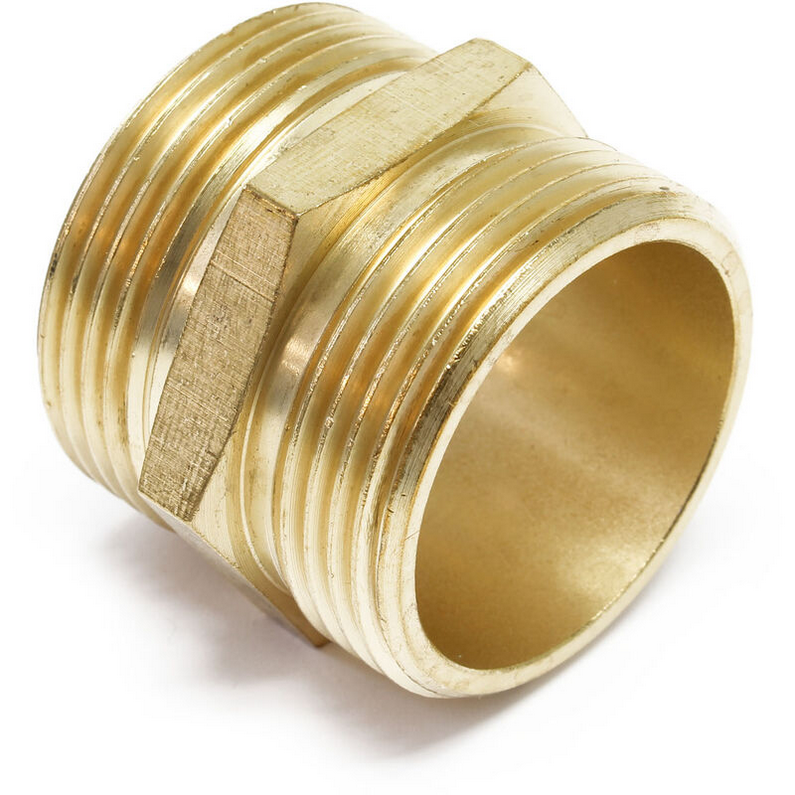 Niples 5 yellow brass threads 1-1/4'