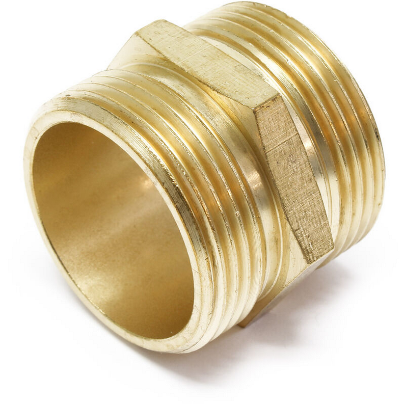 Niples 5 yellow brass threads 1-1/4'