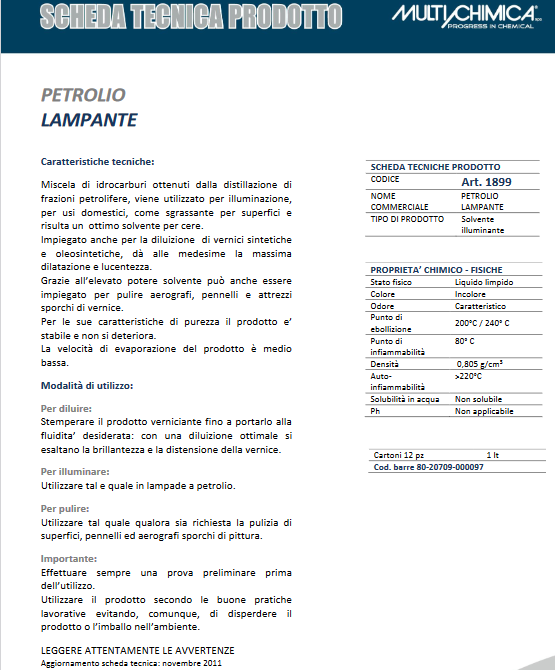 Lampante Petroleum 1 liter pack