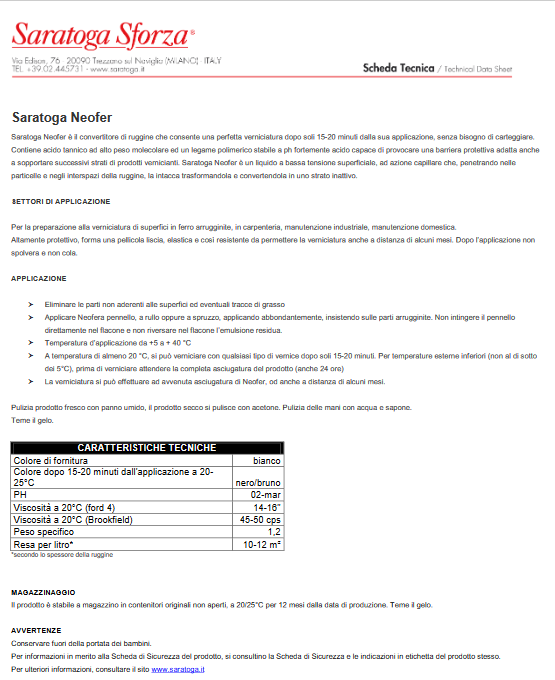 Neofer Rostumwandler 250ml SARATOGA