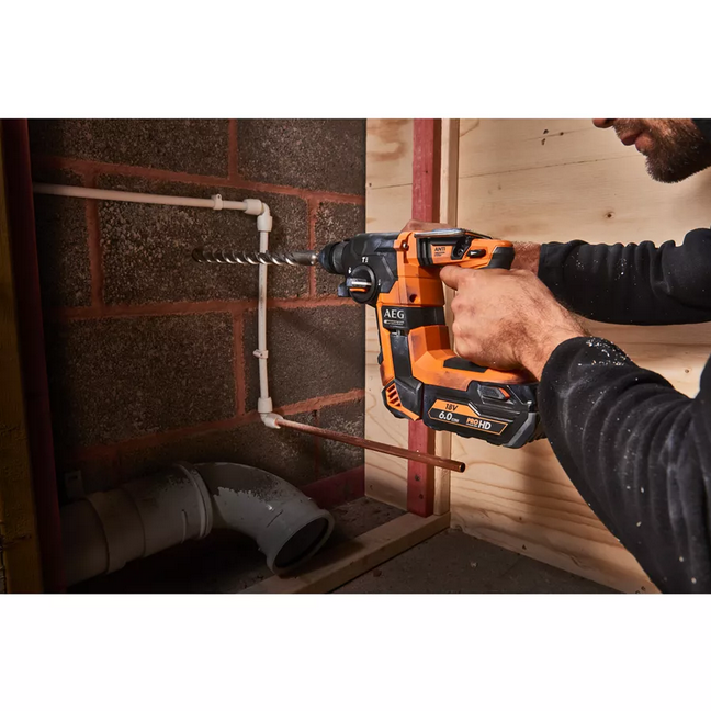 SDS-Plus Brushless 18V hammer with 2 5.0Ah batteries - BBH18BL AEG