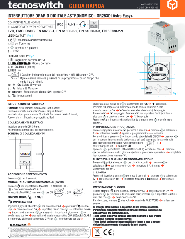 OR253DI Astronomical Digital Time Switch