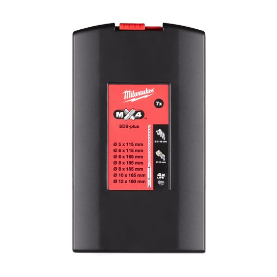 Satz mit 7 SDS-Plus-Bits mit 4 Schneiden – MX4 MILWAUKEE
