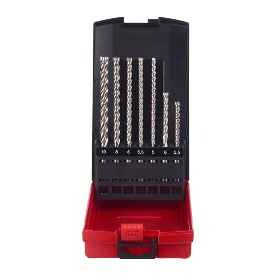 Satz mit 7 SDS-Plus-Bits mit 4 Schneiden – MX4 MILWAUKEE