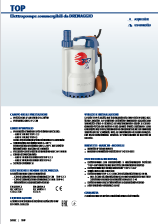 Elettropompa sommergibile per drenaggio acque chiare 0,50HP TOP2 PEDROLLO