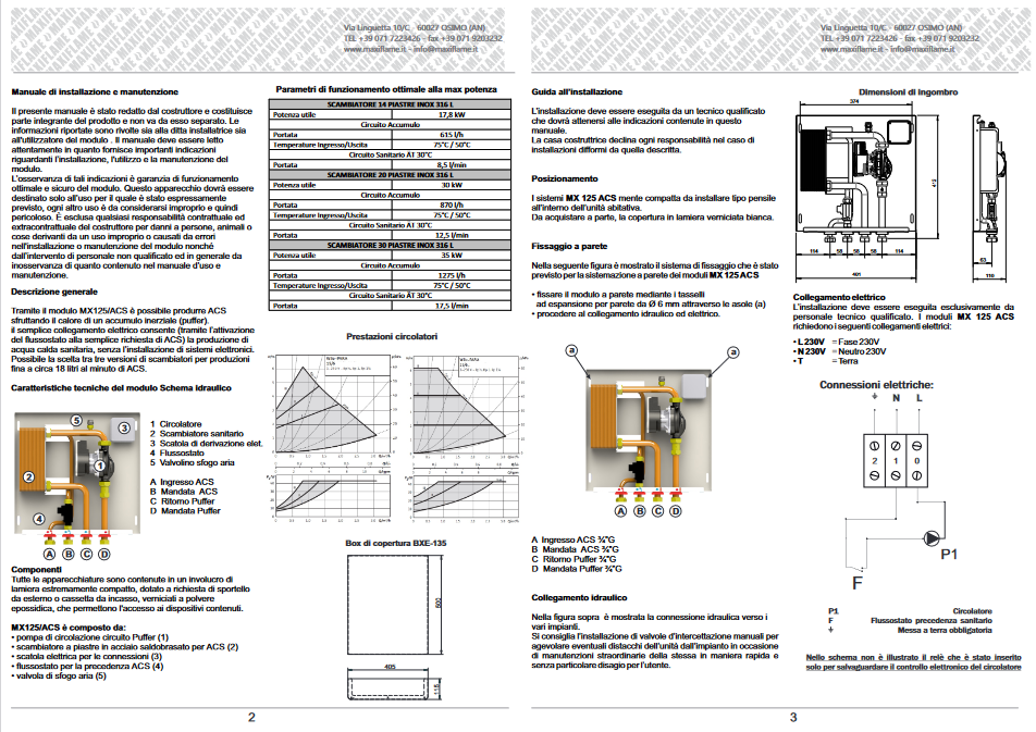 Superkompaktes Modul für die Warmwasserbereitung im Haushalt 17,5 l/min – MX125/ACS