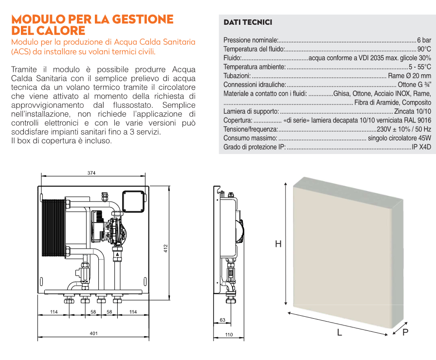 Superkompaktes Modul für die Warmwasserbereitung im Haushalt 17,5 l/min – MX125/ACS