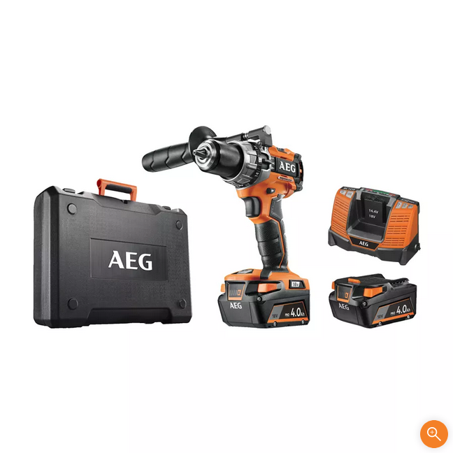 BRUSHLESS impact drill in toolbox With 2 x 4.0Ah batteries - AEG