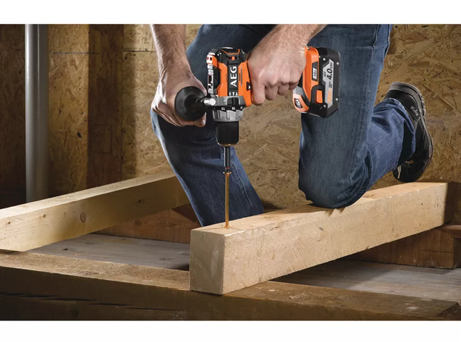 BRUSHLESS impact drill in toolbox With 2 x 4.0Ah batteries - AEG