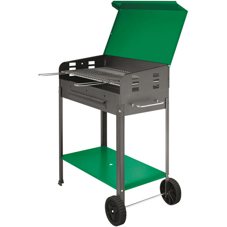 Holzbefeuerter Grill mit 68 x 37 cm großem Grill – Fiesta-Mischgrill