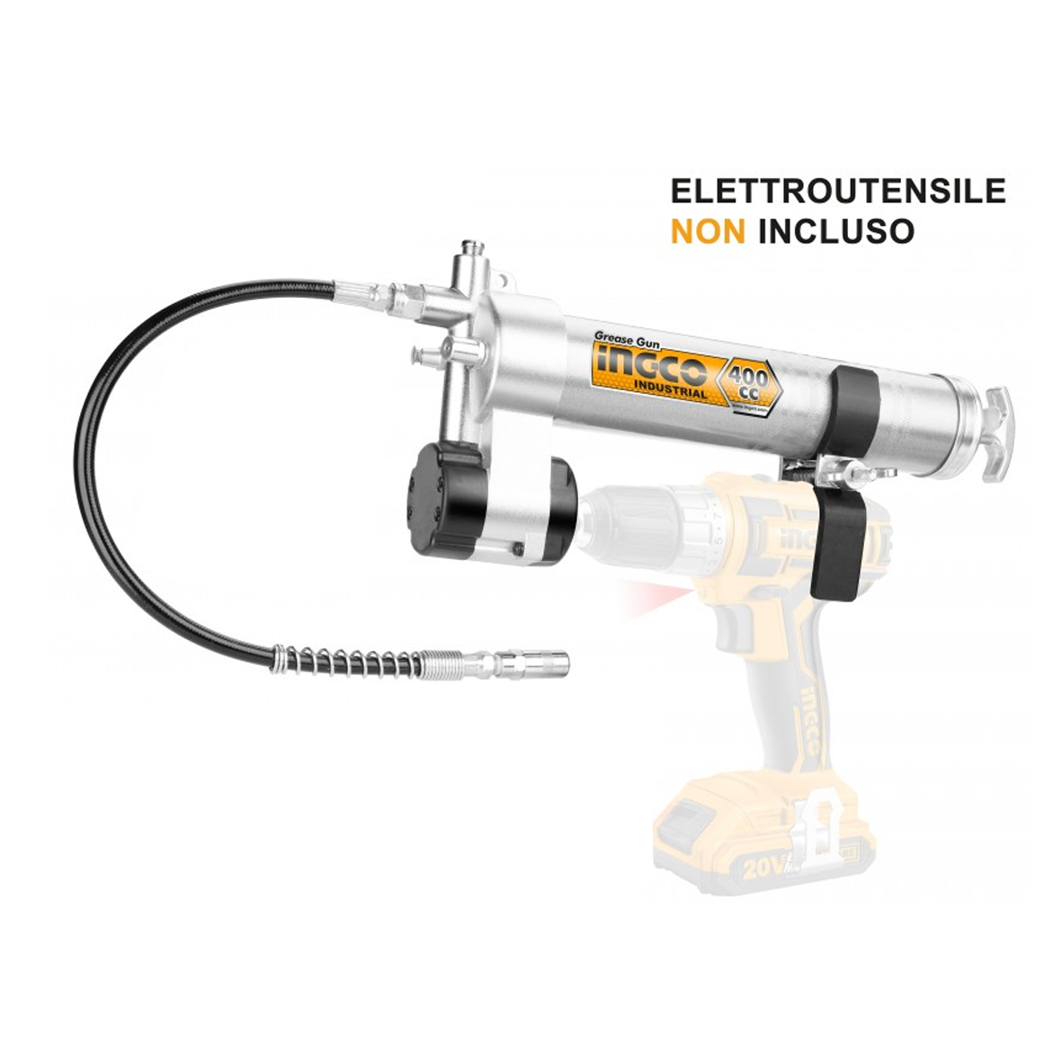 Portacartuccia ingrassatore per trapano - INGCO