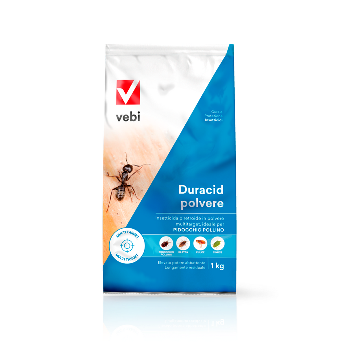 VEBI Insetticida piretroide in polvere pronto all'uso DURACID