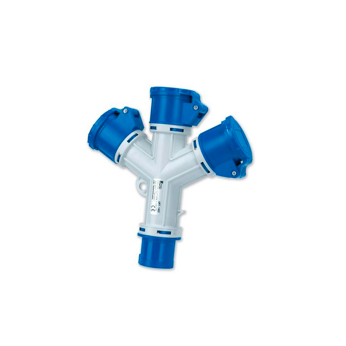 Industrial adapter Mobile multiplier with 3 outputs IP44 16A 2P+E 220V