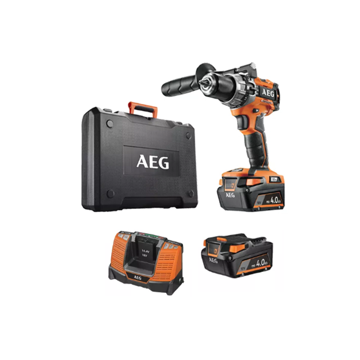 BRUSHLESS impact drill in toolbox With 2 x 4.0Ah batteries - AEG