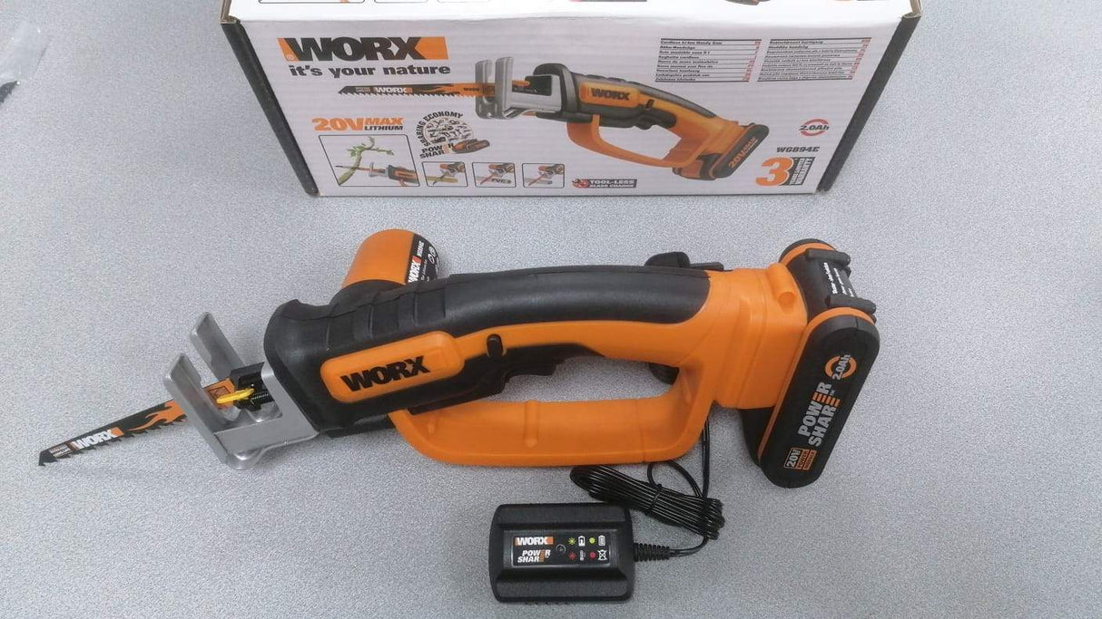 Seghetto a gattuccio a batteria Worx WG894E, 20 V – 2,0 Ah - La Fattoria