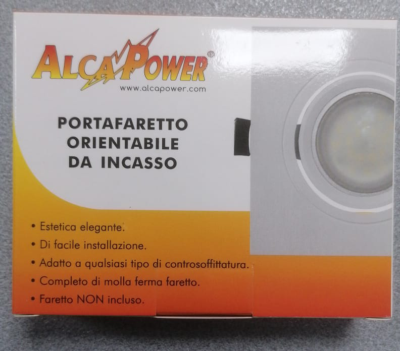 Portafaretto quadro bianco orientabile da incasso - La Fattoria