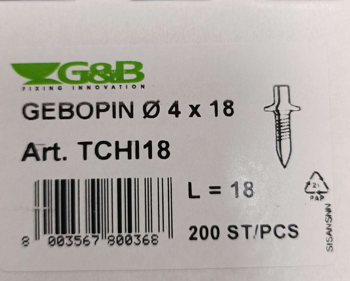 Percussion nails 4x18 for band fixing 200pcs - GEBOPIN