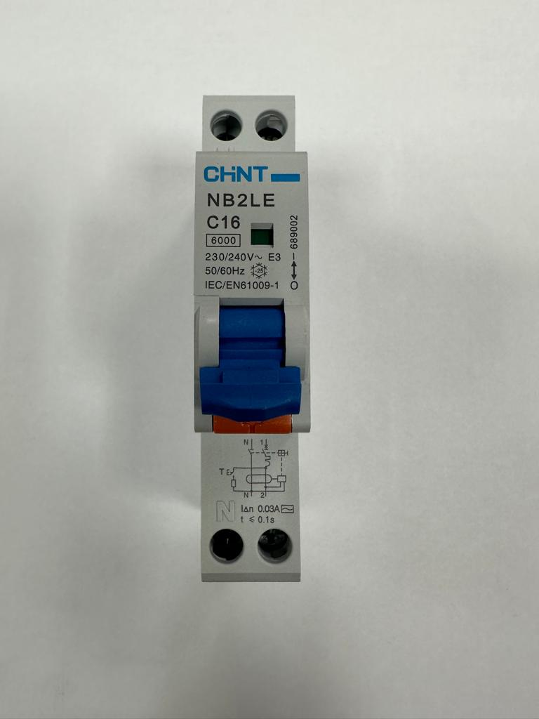 Differential magnetothermal switch 2 modules 1P+N 30mA 4.5kA Curve C Type A - CHINT