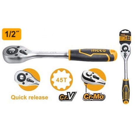 Cricchetto reversibile 1/2' pollice 45 denti INGCO