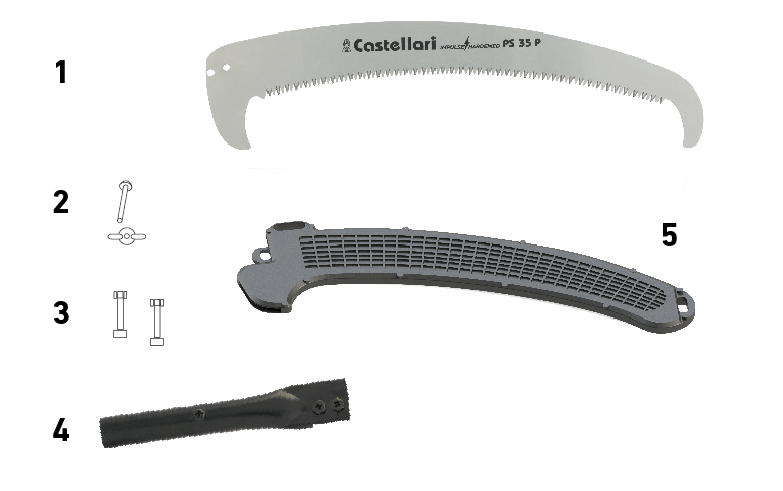 Astsäge gebogenes Blatt 35cm für Teleskopstange PS 35P CASTELLARI
