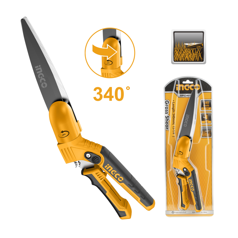 340° drehbare Grasschere