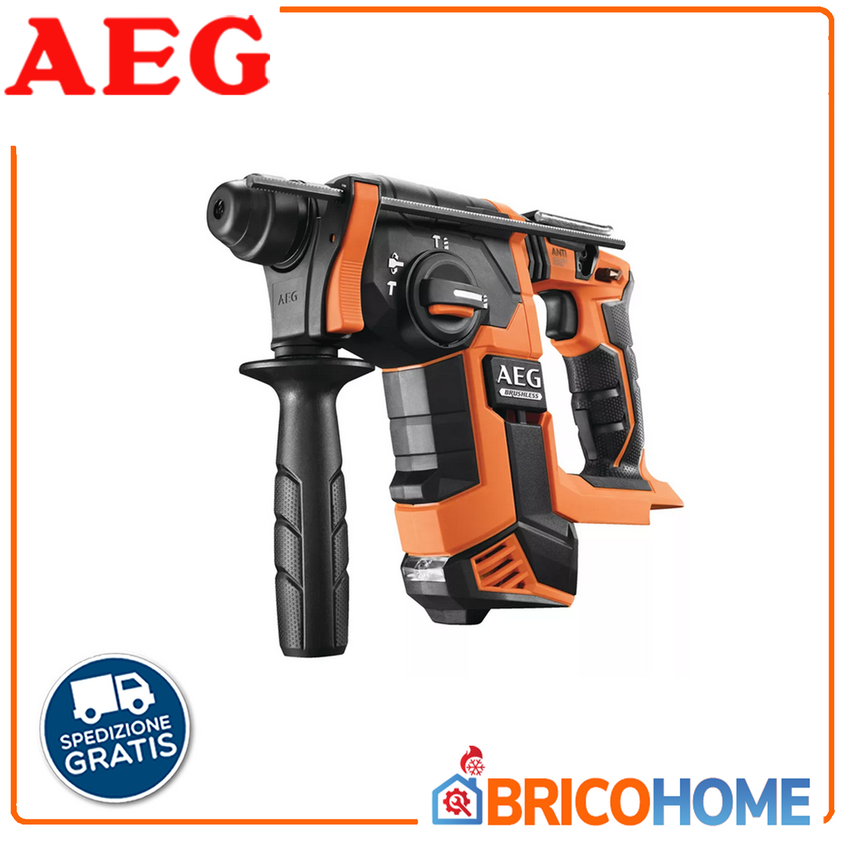 SDS-Plus Brushless 18V hammer with 2 5.0Ah batteries - BBH18BL AEG