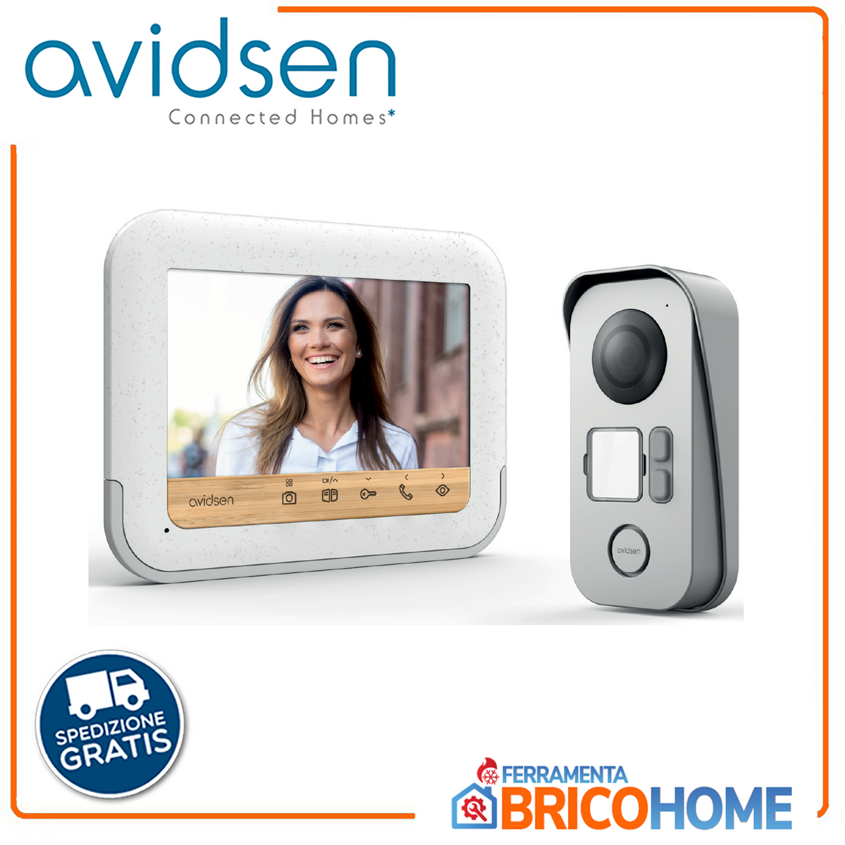 AVIDSEN 2-wire Bamboo color video door phone KIT