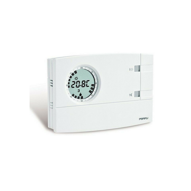 Cronotermostato Digitale da Parete - Bianco Perry 1CRCR209/S - La Fattoria
