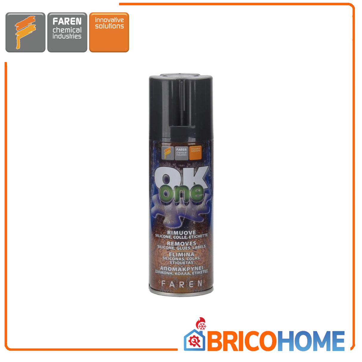 Silikonentferner - Kleber - Mastix - Harz - Teer - Abziehetiketten Spray OK ONE FAREN