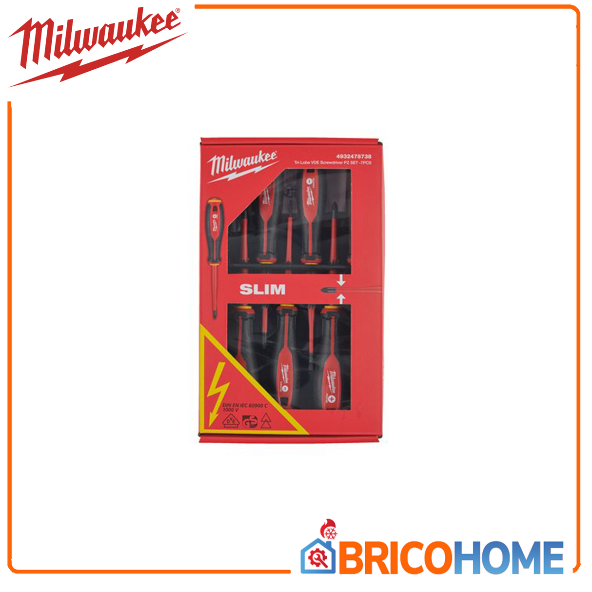 Isolierte Schraubendreher Milwaukee 1000V Tri-Lobe VDE Schraubendreher PH SET – 7-teilig