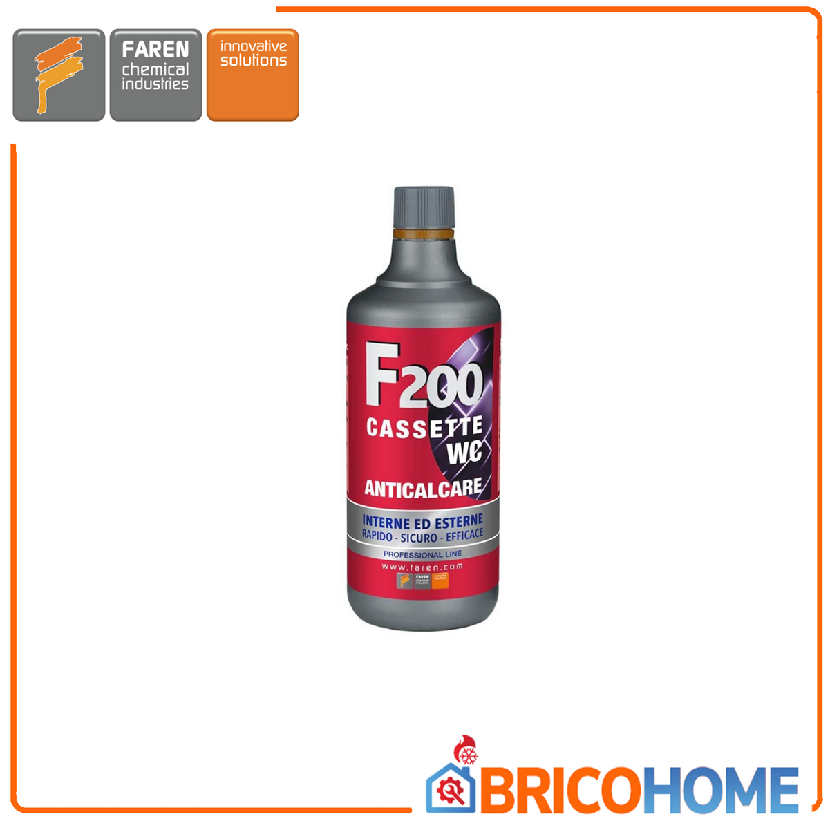 Anti-limescale descaler for WC cisterns - F200 PROFESSIONAL - FAREN