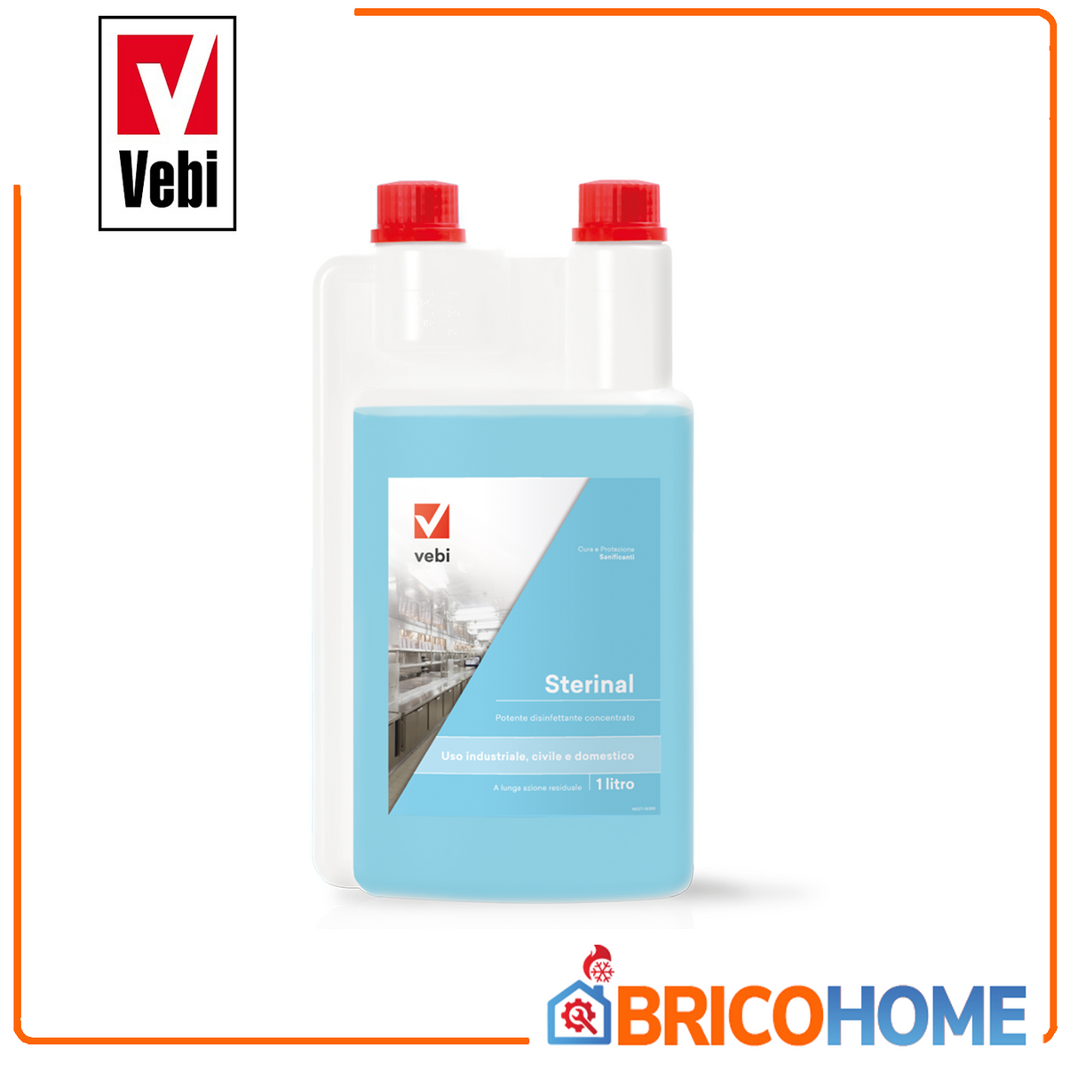STERINAL Concentrated bactericidal disinfectant with long residual action dispenser 1Lt VEBI