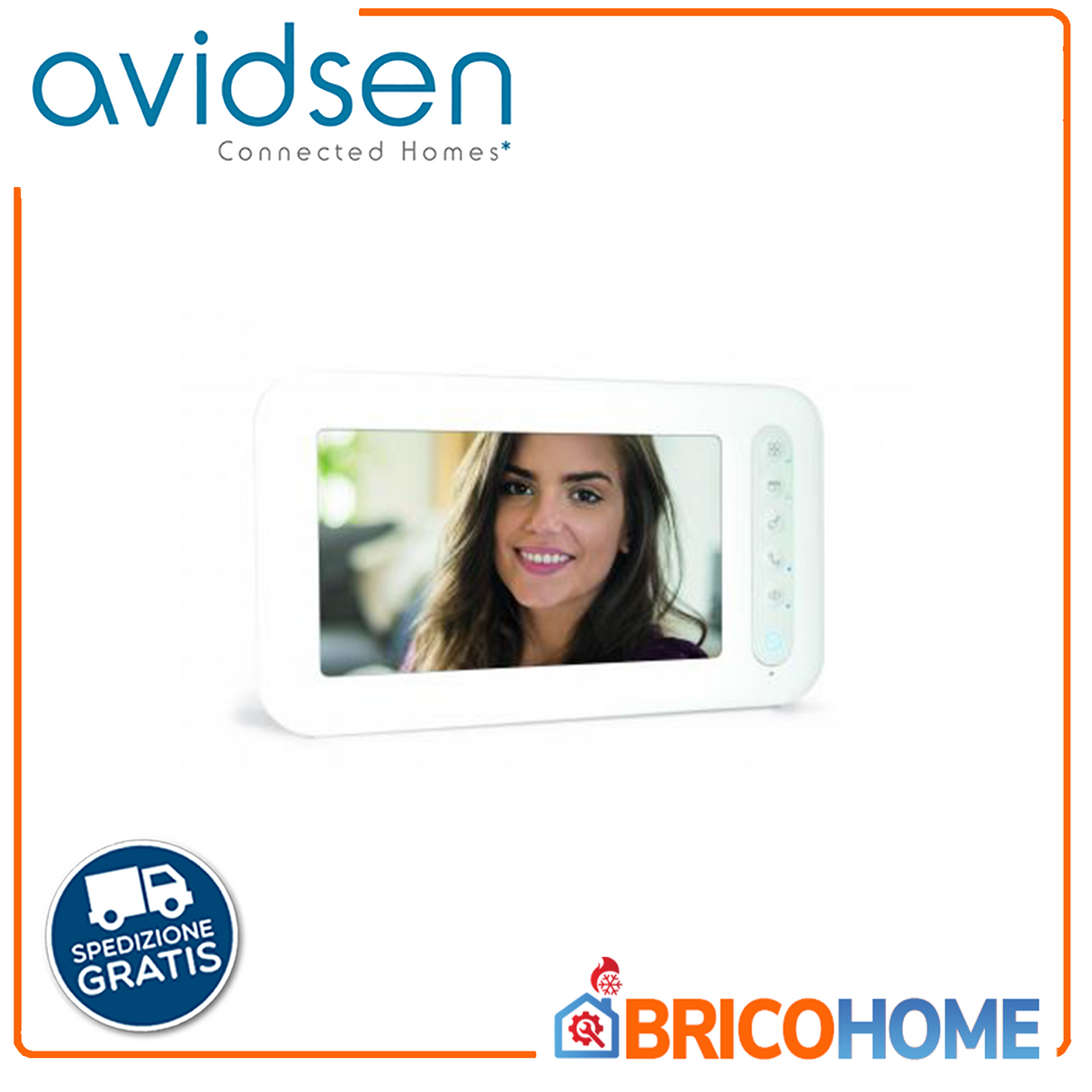 Additional 7" video door phone monitor YLVA 3 / 3+ AVIDSEN range
