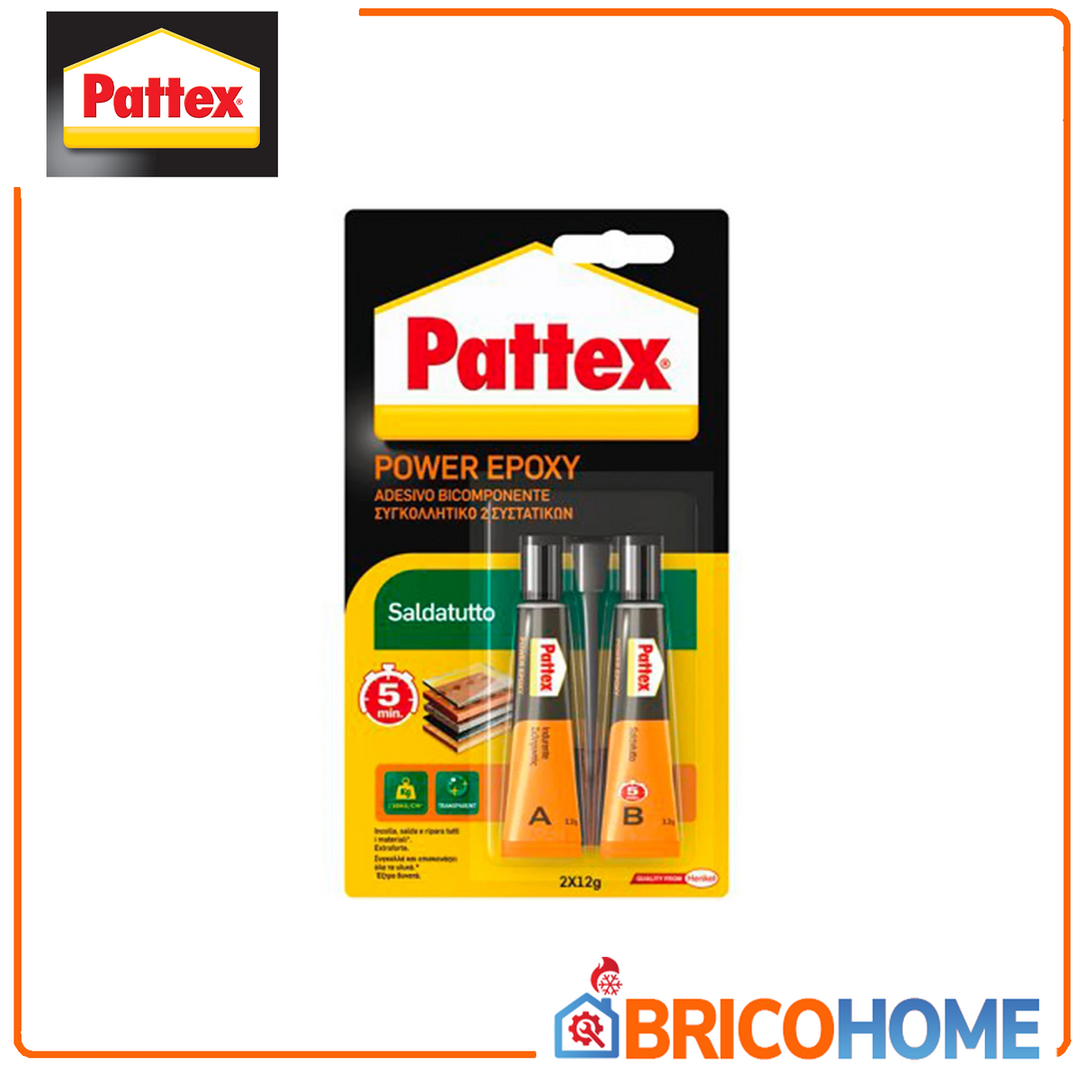Pattex Power Epoxy Saldatutto Mix 5 min. pack 2x12gr