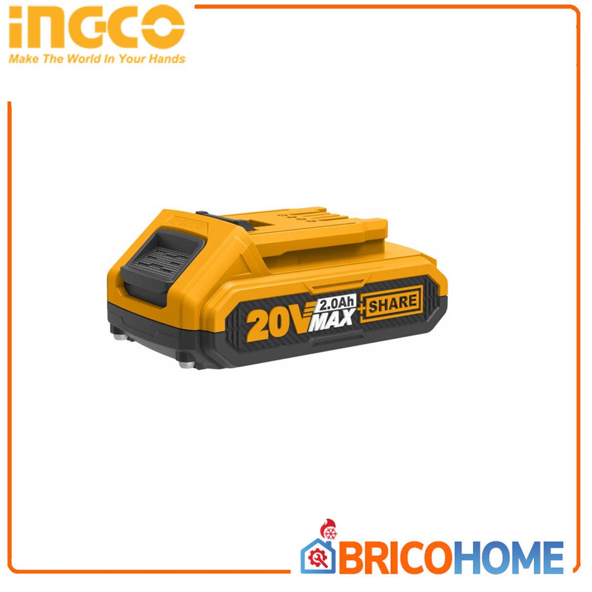 INGCO 20 V 2,0 Ah Lithium-Ionen-Akku