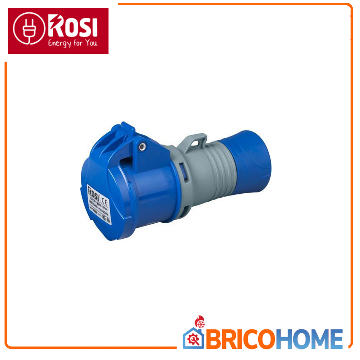 Industrielle fliegende Steckdose CEE 16A 2P+E 220V IP44 ROSI