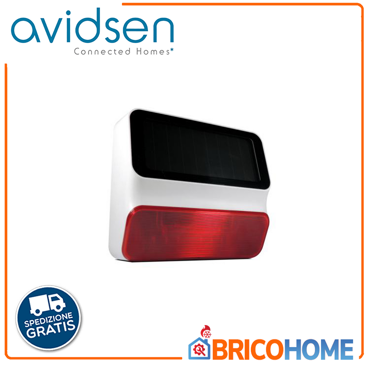 Zusätzliche kabellose Solarsirene für Alarm-Kits 127055, 100731 und 100720 AVIDSEN