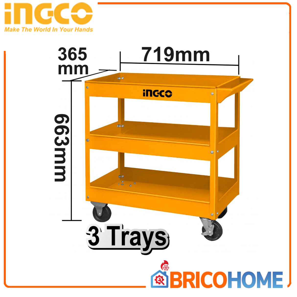 INGCO Werkstatt-Werkzeugwagen Basic, leer