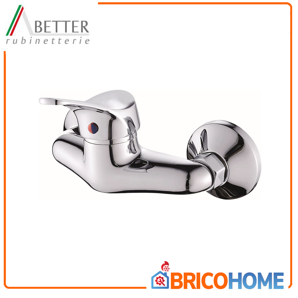 External single lever shower mixer with hand shower and 150 cm flexible hose - Matisse Series