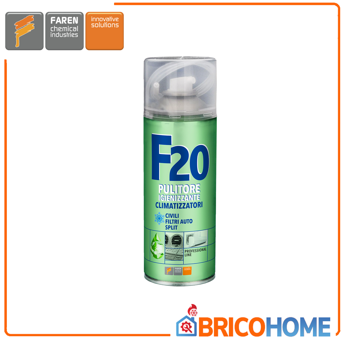 F20 FAREN disinfectant sanitizing spray for air conditioners and air conditioners