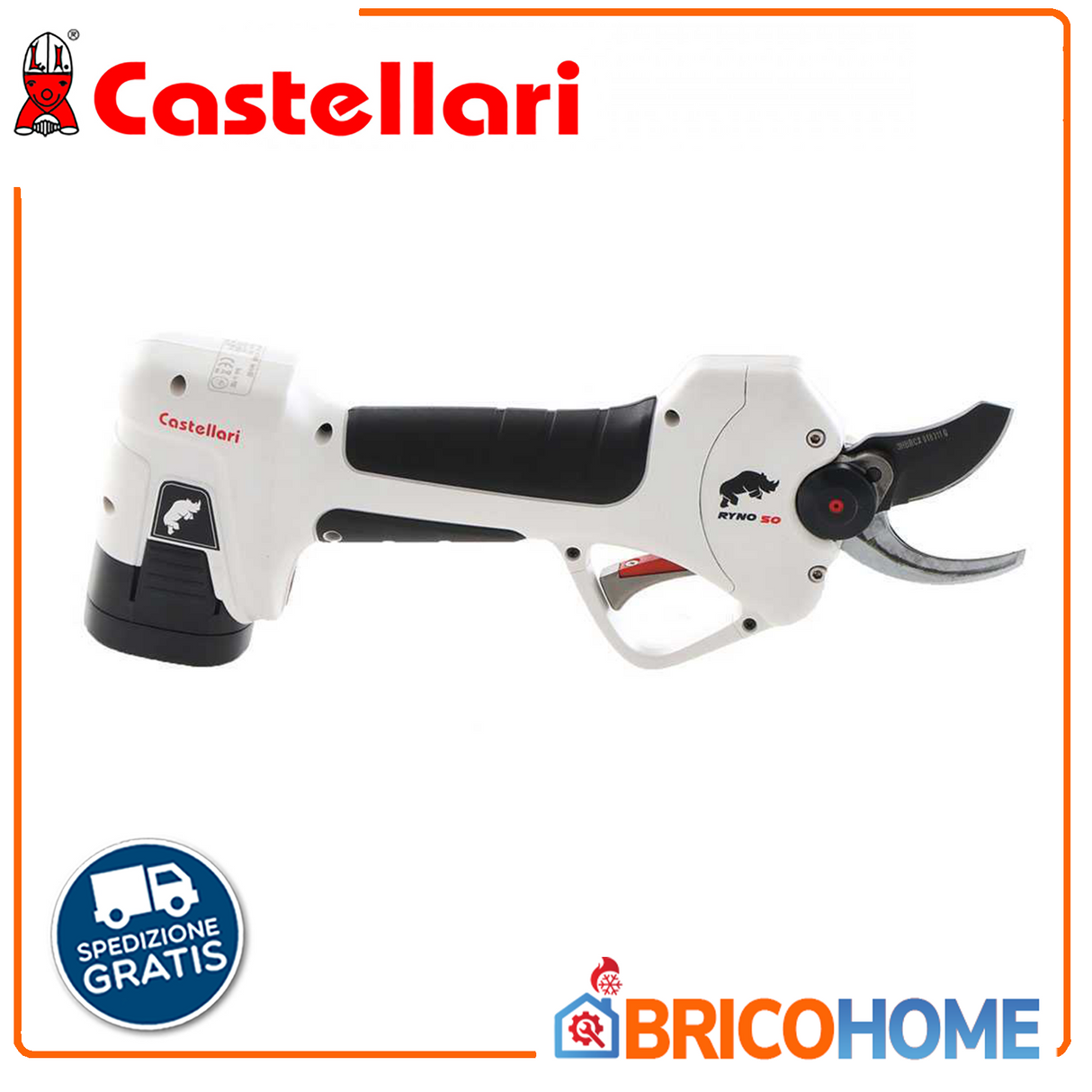 Elektrische Astschere RYNO 50 – 2 Akkus – Schnitt 32 mm – CASTELLARI